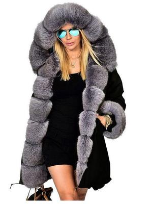 Plus Size S-5XL Winter Jacket Coat 2018 New Fashion Women Hooded Overcoat Faux Fur Cotton Fleece Female Parkas Hoodies Long Coat