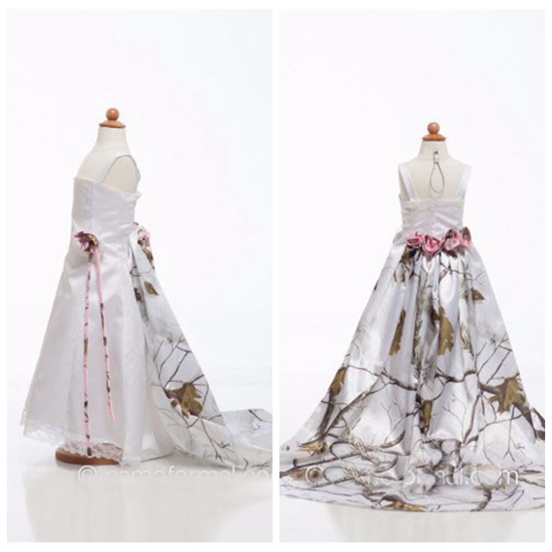 2018 Cute White Spaghetti Straps A-Line Flower Girls Dresses Real Tree Handmade Flowers Adorned Detachable Train Camouflage Wear Kids Girl, Burgundy
2018 Cute White Spaghetti Straps A-Line Flower Girls Dresses Real Tree Handmade Flowers Adorned Detachable Train Camouflage Wear Kids Girl, Burgundy