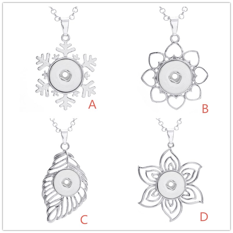 Noosa chunks Snap Jewelry Silver Plated Snowflake Heart Snap Button Necklace Fit 18MM Snap Buttons Jewelry With Stainless Steel Chain
Noosa chunks Snap Jewelry Silver Plated Snowflake Heart Snap Button Necklace Fit 18MM Snap Buttons Jewelry With Stainless Steel Chain