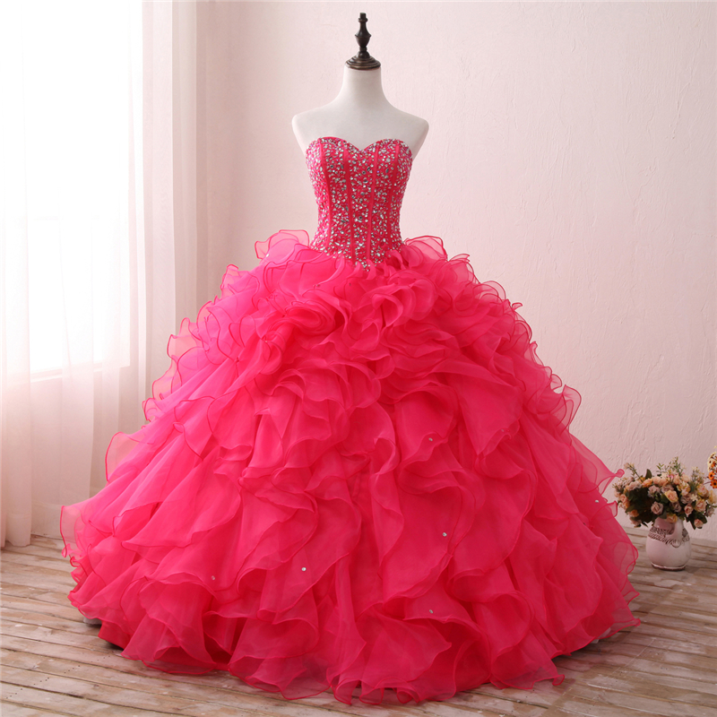 2018 New Sweetheart Ball Gown Quinceanera Dresses Beaded Prom Homecoming Sweet 16 Dress Plus Size Vestido De 15 Ano Q68, Yellow
2018 New Sweetheart Ball Gown Quinceanera Dresses Beaded Prom Homecoming Sweet 16 Dress Plus Size Vestido De 15 Ano Q68, Yellow