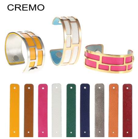 Cremo PU Leather 25mm Interchangeable Reversible Leather Band Jewelry Accessory for Personalized Stainless Steel Women Bangle
Cremo PU Leather 25mm Interchangeable Reversible Leather Band Jewelry Accessory for Personalized Stainless Steel Women Bangle