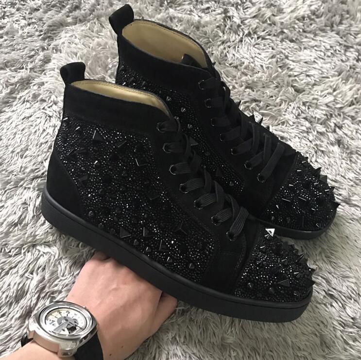 Perfect Nice Men Women Designer Shoes High Top Red Bottom Casual Flats Shoes Party Time Strass&Spikes Leisure Sneakers Discount Footwear, Women size 35-39
Perfect Nice Men Women Designer Shoes High Top Red Bottom Casual Flats Shoes Party Time Strass&Spikes Leisure Sneakers Discount Footwear, Women size 35-39