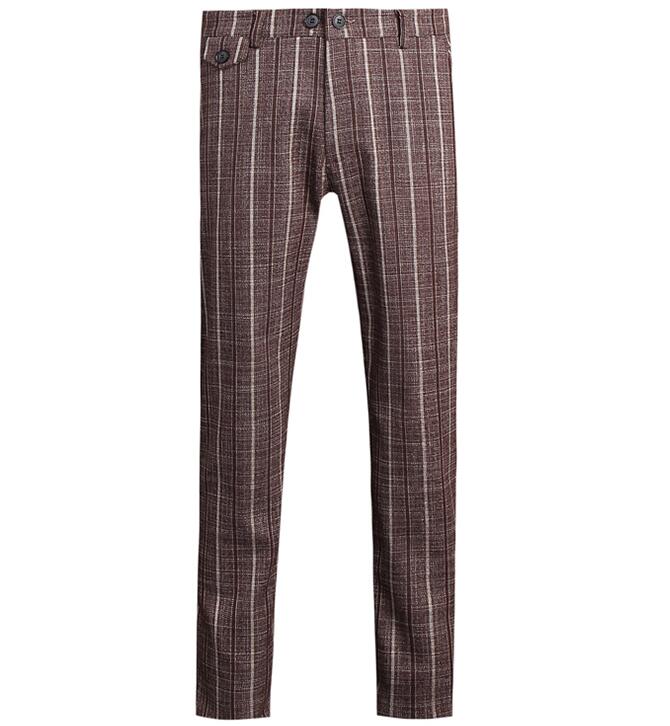 New Men's Suit Three-piece (Blazer+Pant+Vest) Business Wedding Casual Striped Suits Peaked Lapel Two Buttons Decent Trin Fit Tuxedos