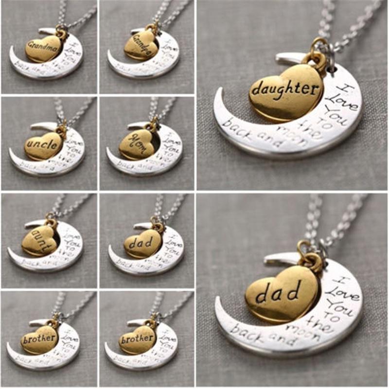 Best Christmas Birthday Gifts for Family "I LOVE YOU TO THE MOON AND BACK" Pendant Necklaces
Best Christmas Birthday Gifts for Family "I LOVE YOU TO THE MOON AND BACK" Pendant Necklaces