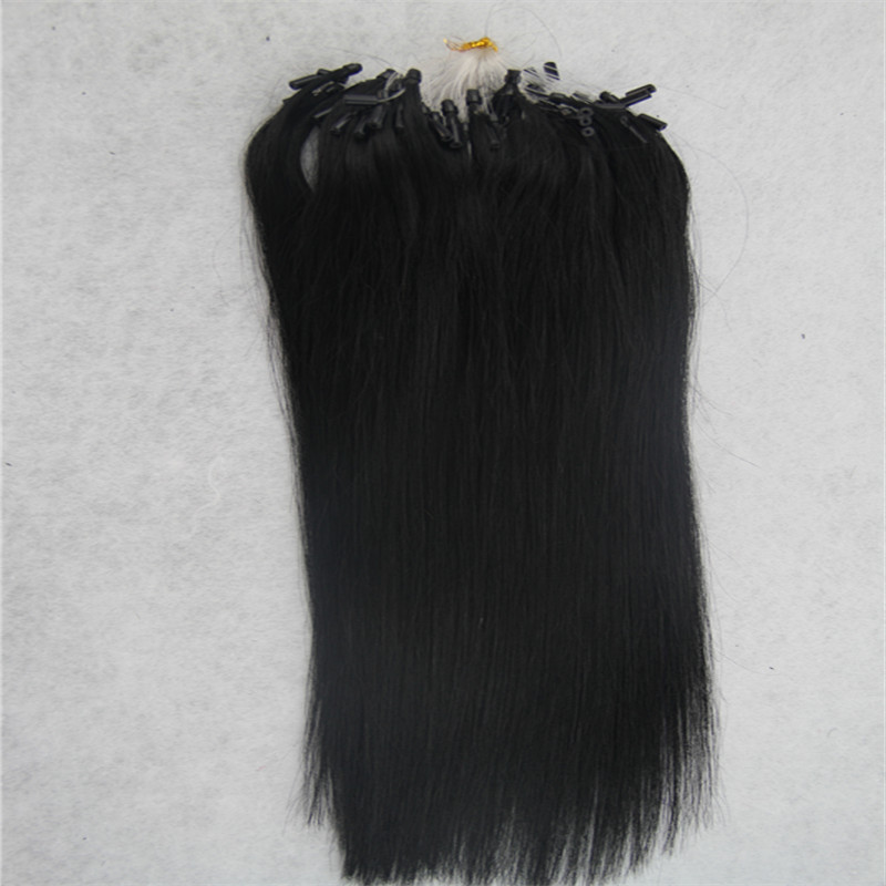Jet black Straight Micro Loop Ring Hair Extension 100G Remy Micro Bead Hair Extensions 1g/strand Micro Link Human Hair Extensions
Jet black Straight Micro Loop Ring Hair Extension 100G Remy Micro Bead Hair Extensions 1g/strand Micro Link Human Hair Extensions