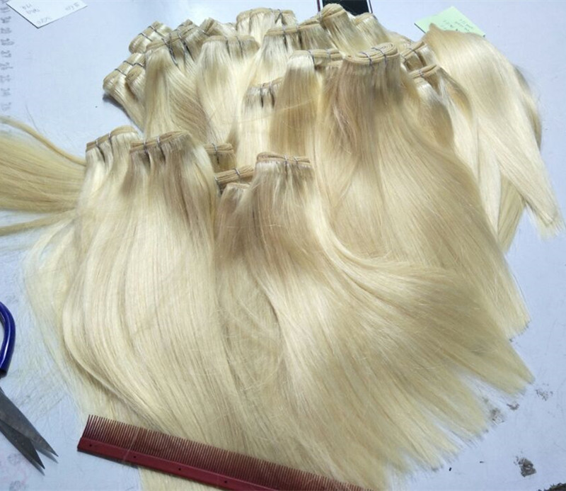 bleach blonde color 613 human hair weft bundles brazilian hair extensions 50gr pc 6pcs 1228 inch option