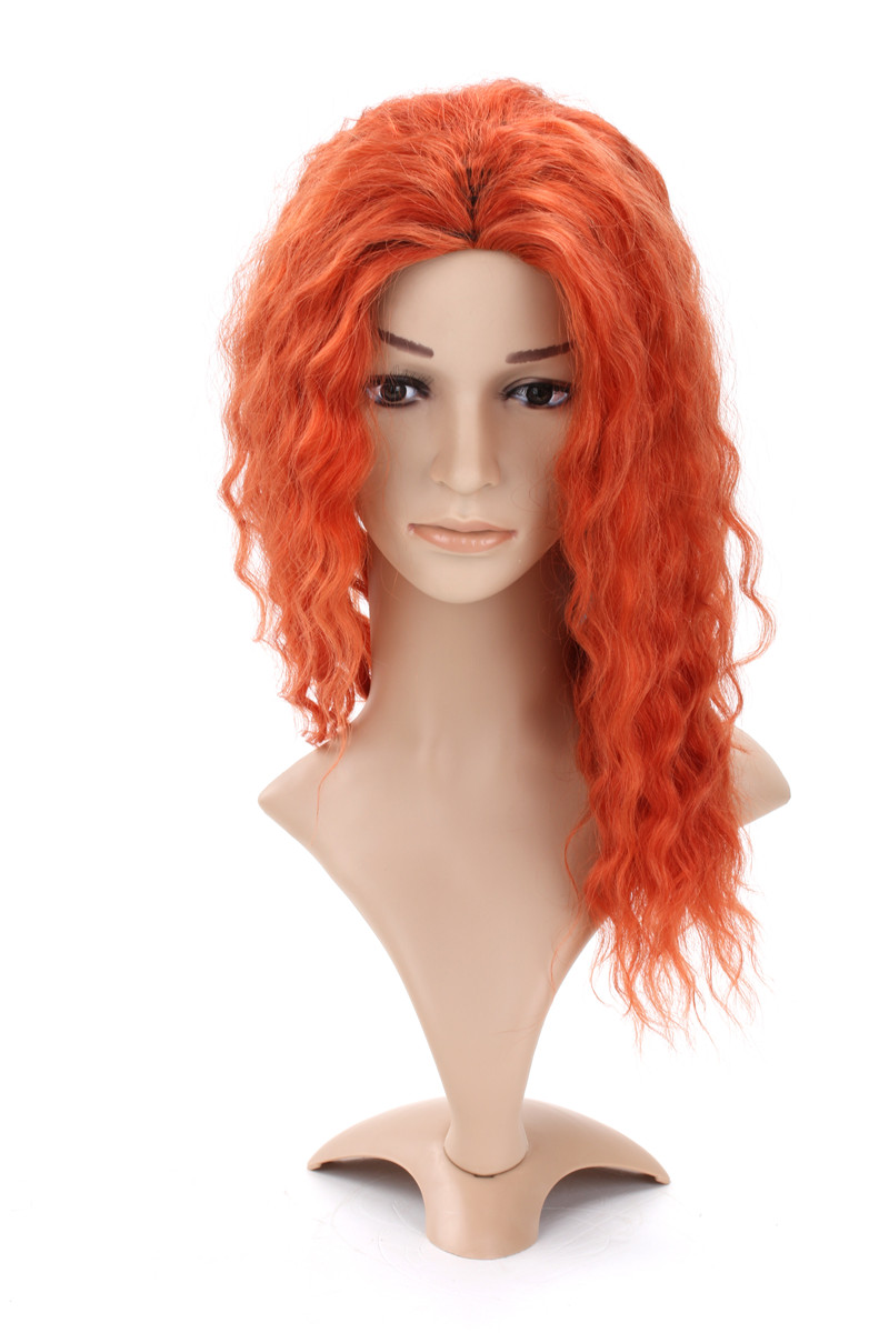 Orange color Full Lace Wigs Virgin Brazilian Human Hair Wigs Water Wave 130% Density Glueless Lace Front Wigs with Baby hair