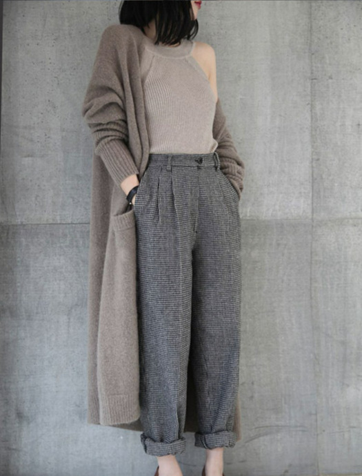 Winter 2018 Cardigan Women Cashmere Wool Casual Long Sweaters Pockets Female Coats Super Long sleeve Oversized Sweaters