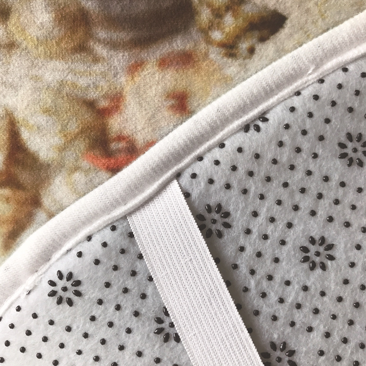 Zeegle Floral 3Pcs Bathroom Mat Set Anti-slip Bathroom Floor Rugs Cushion Toilet Seat Cover Toilet Bath Mat Carpet Set