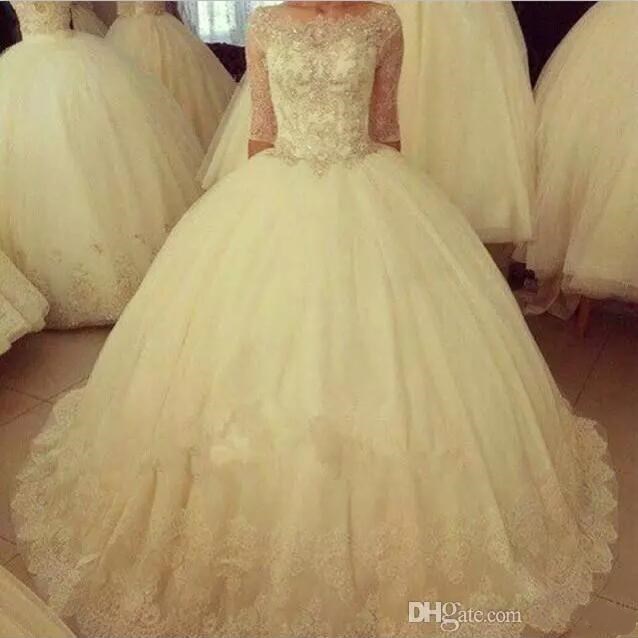 Ball Gowns Wedding Dresses 2018 Cap Sleeve Vintage Lace 3/4 Long Sleeve Vestido De Novia Arabic Dubai Bridal Gowns Custom Made Dresses, Black
Ball Gowns Wedding Dresses 2018 Cap Sleeve Vintage Lace 3/4 Long Sleeve Vestido De Novia Arabic Dubai Bridal Gowns Custom Made Dresses, Black