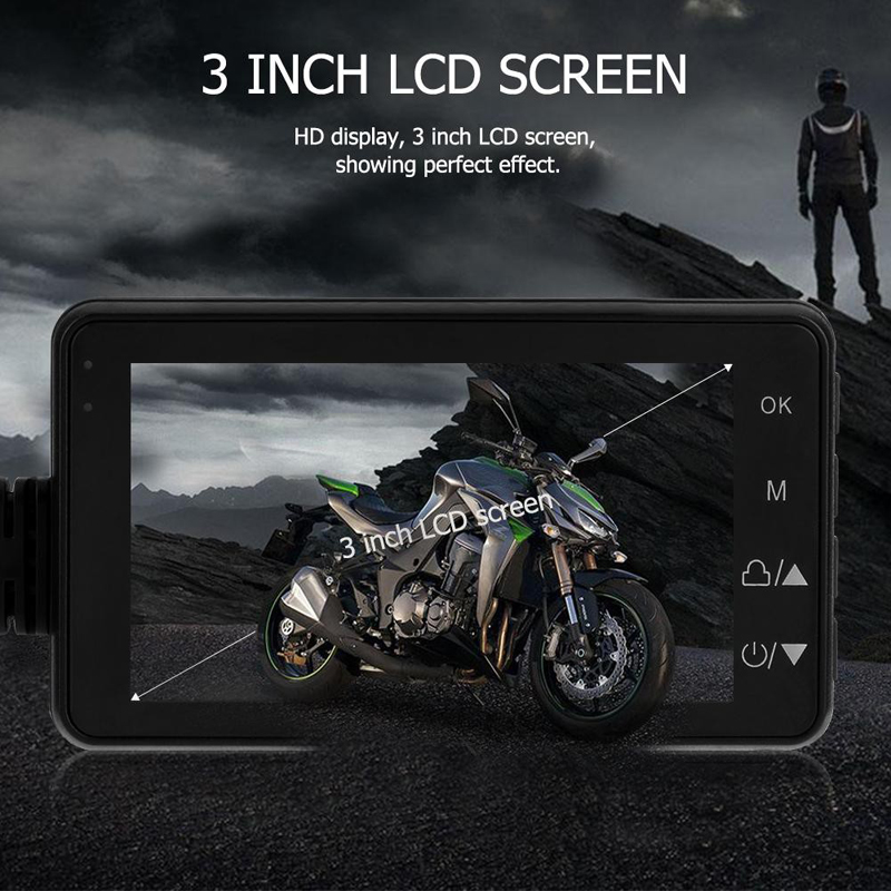 New Update 3 inch LCD Screen Dual Cameras Mini 1080P Motorcycle DVR Waterproof Video Recorder With G-Sensor Motor Dash Camera