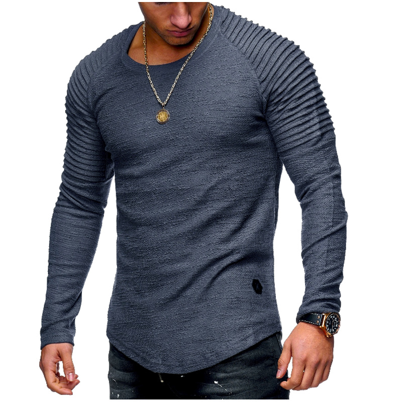2018 Autumn Men Long Sleeve T Shirt Casual O Neck Striped Fold Elastic Fit T Shirt Men Solid Tshirt Hip Hop Tops 3XL, White
2018 Autumn Men Long Sleeve T Shirt Casual O Neck Striped Fold Elastic Fit T Shirt Men Solid Tshirt Hip Hop Tops 3XL, White