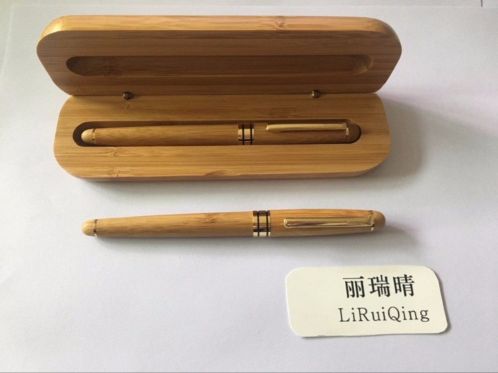 Classic bamboo fountain pen and bamboo box 1 set business gift set Germany nib
