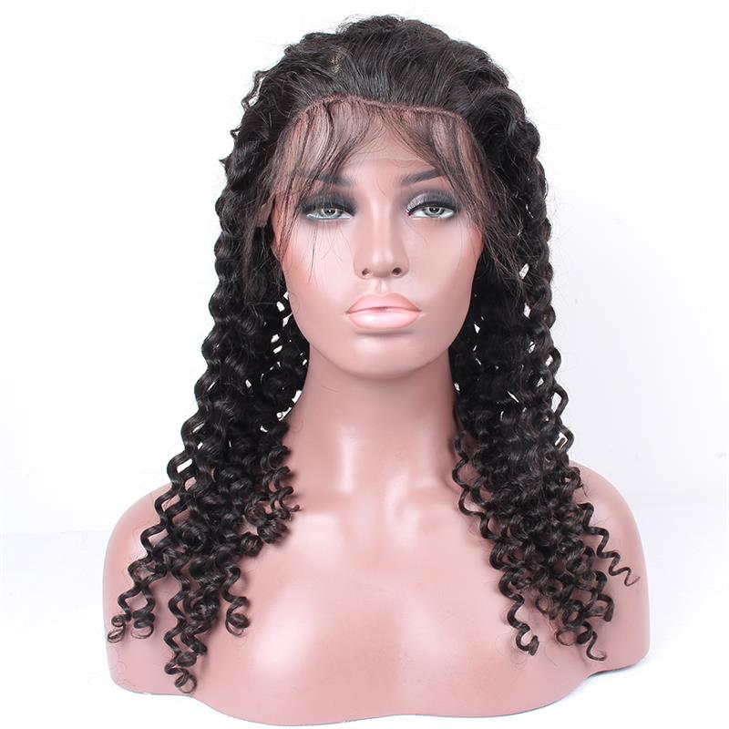 Lace Front Human Hair Wigs Brazilian Human Hair Wigs with Pre Plucked Hairline Cambodian Deep Wave Lace Front Wigs for Black Women