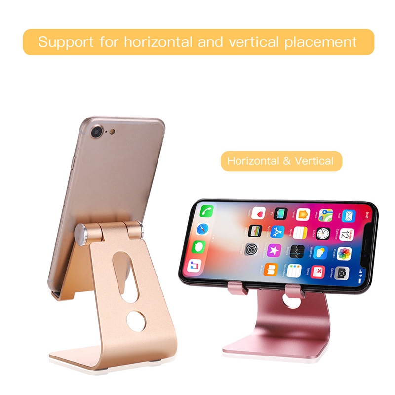 Portable Aluminum Desktop Mobile Cell Phone Holder Tablet Display Stand for iPhone 7 8 X 8 Plus, Black
Portable Aluminum Desktop Mobile Cell Phone Holder Tablet Display Stand for iPhone 7 8 X 8 Plus, Black