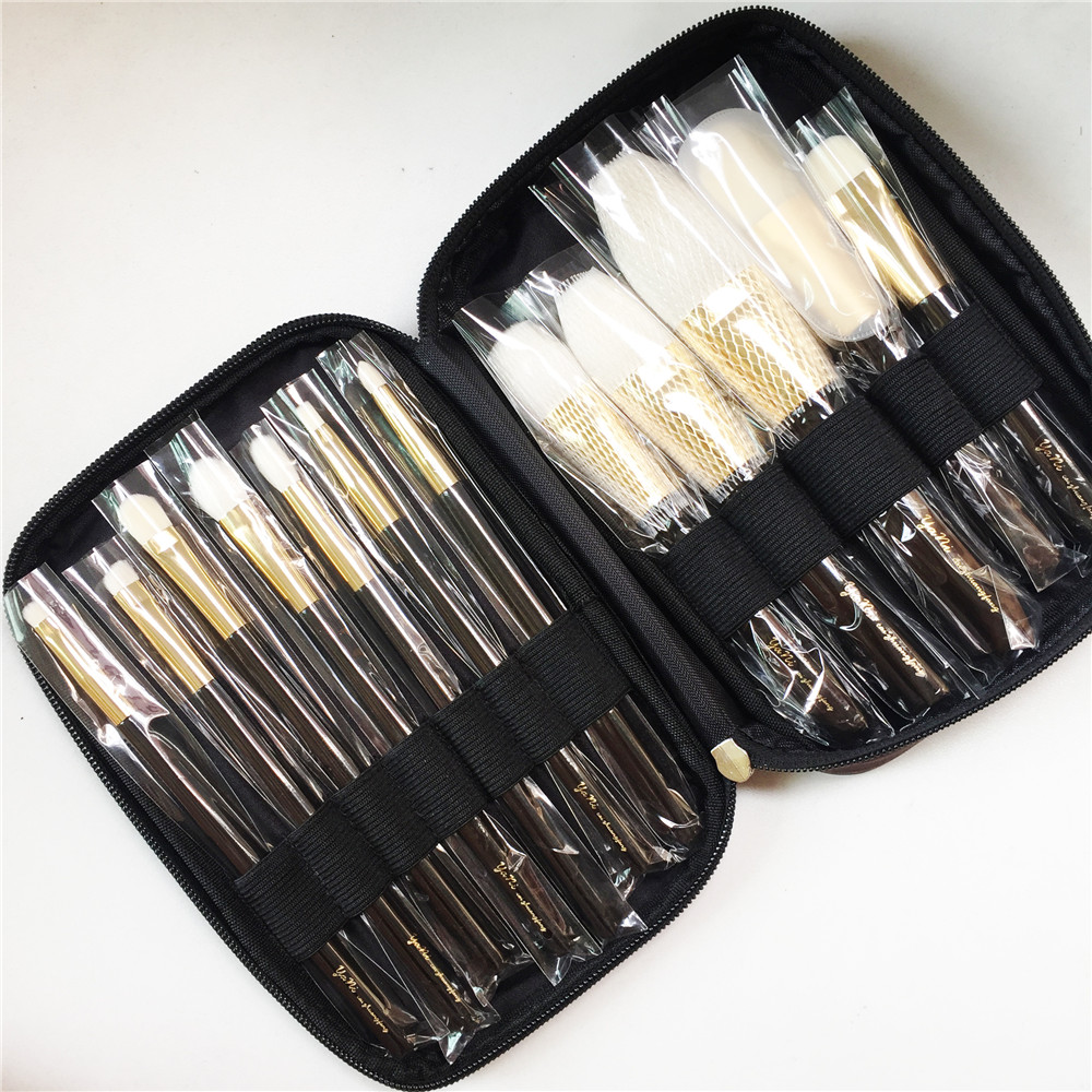 yani TF-SERIES 12-Brushes Complete Set - Quality Goat Hair Bronzer Cheek Cream Foundation Eyeshadow Concealer Lip Blending Makeup Brushes z250527VVH0