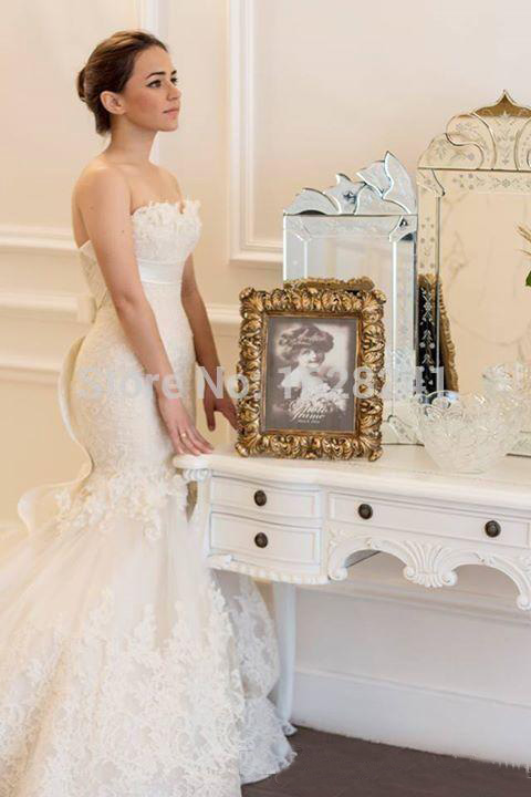 Uniques Designers Mermaid With Ruffles Train Sweetheart Sexy Lace Backless Plus Size Bridal Gowns Wedding Dresses 0521