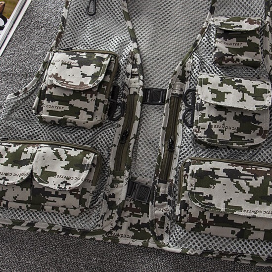 Grandwish Mens Large Size M-3XL Casual Vest Male Multi-Pocket Fashion Waistcoats Men Sleeveless High Quality Vests Jackets,DA749