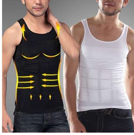 Men Shapers Summer Solid Sleeveless Firm Tummy Belly Buster Vest Control Slimming Body Shaper Underwear Shirt