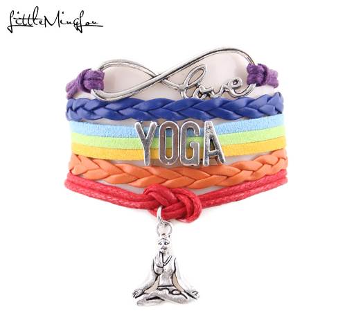 Little MingLou 7 Chakra Infinity love Yoga bracelet Hatha Yoga Meditation OHM Asana sport charm men bracelets bangles for women
Little MingLou 7 Chakra Infinity love Yoga bracelet Hatha Yoga Meditation OHM Asana sport charm men bracelets bangles for women