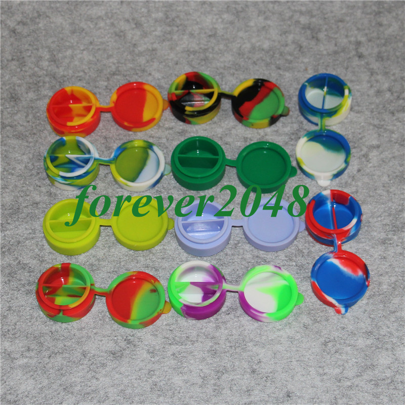 Colorful 2in1 Silicone Wax Box 10ML Wax Containers Silicone Jars Containers Silicon Holder Box Silicon Jars Wax Containers