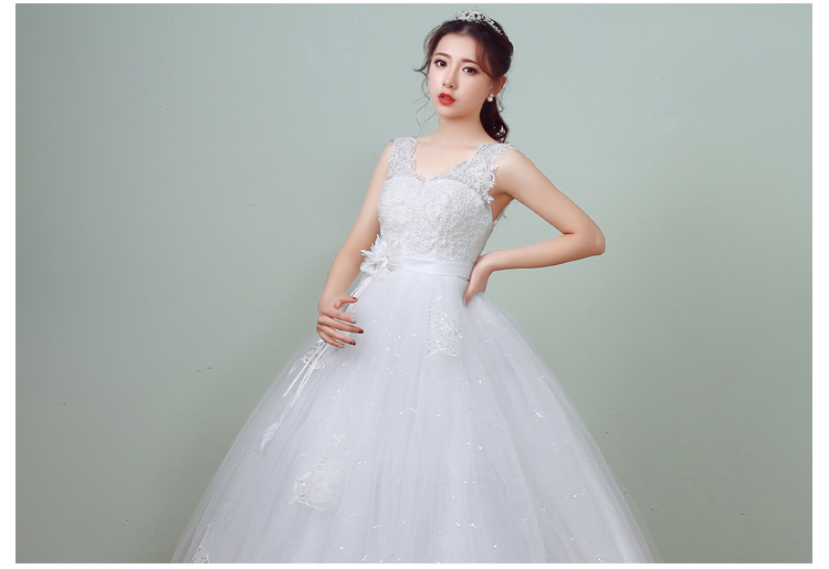 New Arrival Spring Pregnant Lace High Waist Wedding Dress 2018 vestidos de noiva V Neck Bridal Pregnant Women Dress