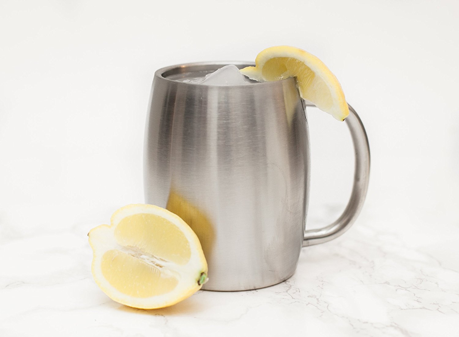 14oz Stainless Steel coffee beer Mugs with lid 14OZ Double Walled Insulated Coffee Beer Tea mug tumbler with handle