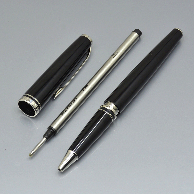 Promotion black ballpoint pen school office stationery luxurs gel Roller ball pens