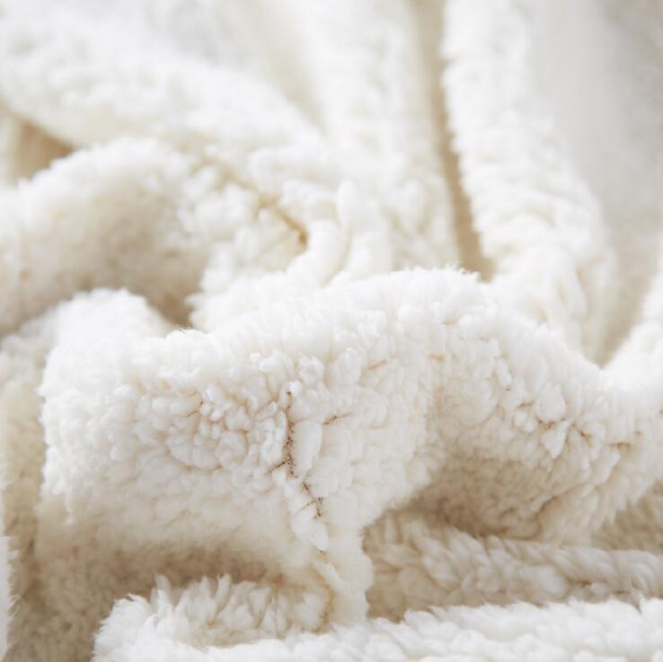 New 2018 Sherpa Double layer Weighted Blanket Thick Soft Throw Blanket on Sofa Bed Plane Travel Plaids Adult Home Textile Cobe53745759639