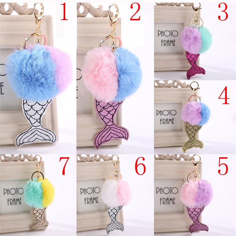 Fashion Mermaid Pompom Keychain Faux Rabbit Fur Sea-maid Key Buckle Women Car Handbag Key Ring Lucky Xmas Gifts
Fashion Mermaid Pompom Keychain Faux Rabbit Fur Sea-maid Key Buckle Women Car Handbag Key Ring Lucky Xmas Gifts