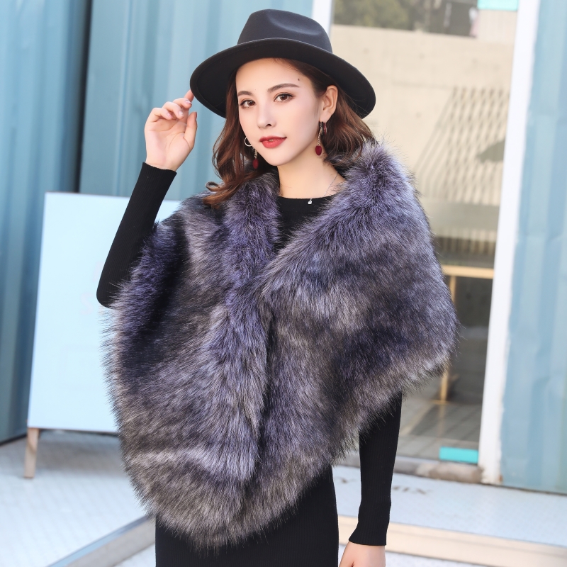 Warm Bolero Warm Bridal Cape Winter Fur Women Jacket Bridal Cloaks Party Wedding Coat QC1156
