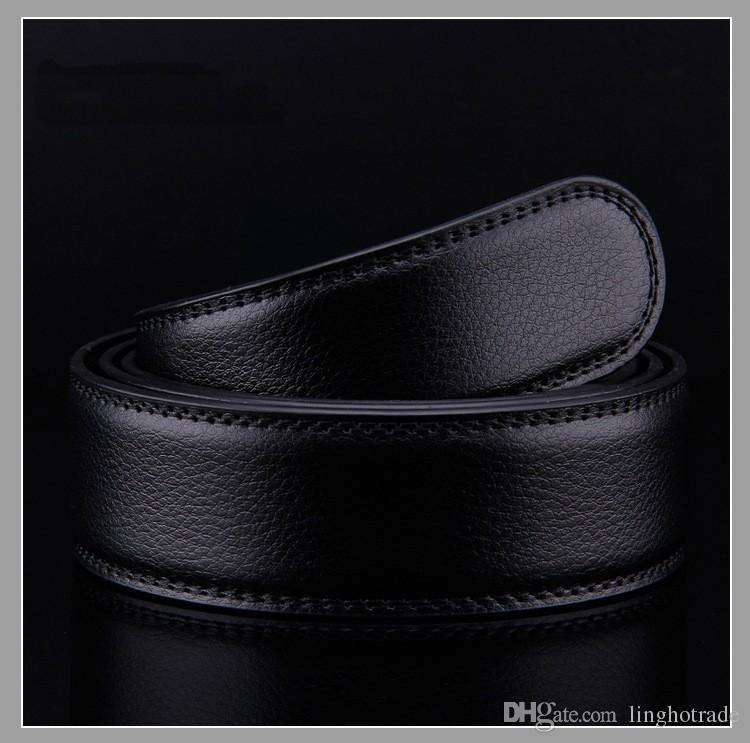 

Hot sale Genuine leather belt length for 110cm 115cm 120cm 125cm 130cm leather belt black color just belt without buckle