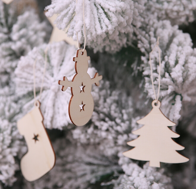 Christmas Tree Hanging Wooden Ornaments Decorations for Home Pendant Gifts Tree DTY Decoration