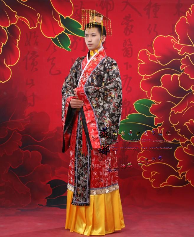 Ancient costume chinese Emperor's costume clothes hanfu men's clothing hanfu Tang Suit Hanfu Stage Show danza folclorica china