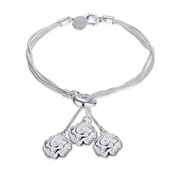 Fine 925 Sterling Silver Bracelet,2018 New Style 925 Silver Link Italy chain flower bracelet For Women Men Fashion Jewelry Hot sell SH291, Black
Fine 925 Sterling Silver Bracelet,2018 New Style 925 Silver Link Italy chain flower bracelet For Women Men Fashion Jewelry Hot sell SH291, Black