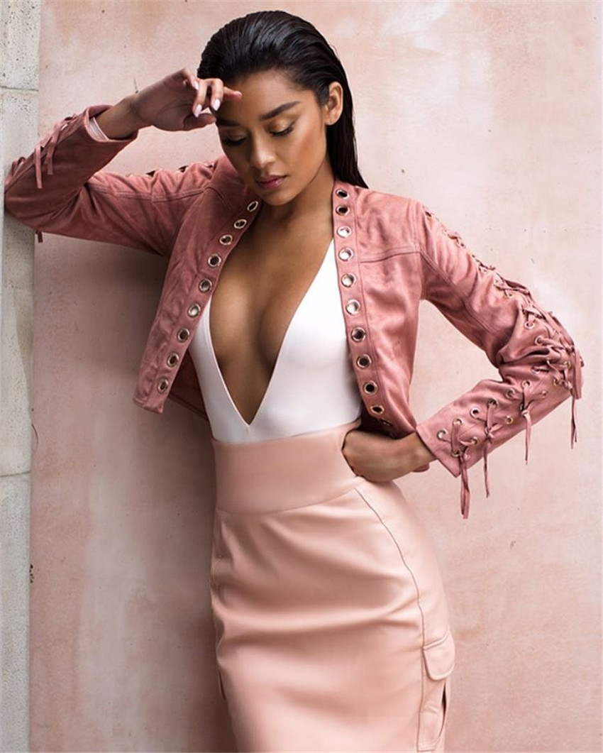 Women's Jackets Women Suede Leather Pink Autumn Winter Bandage Design Coats Short Tassel Outerwear
Women's Jackets Women Suede Leather Pink Autumn Winter Bandage Design Coats Short Tassel Outerwear