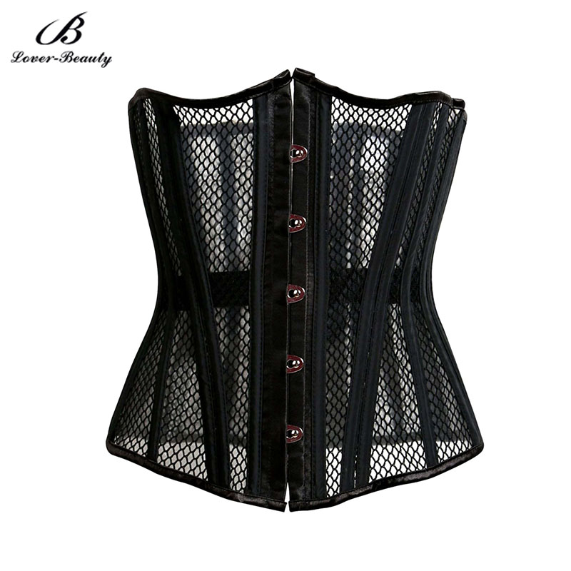 Lover Beauty Sexy Black Mesh Hollow Corset Steel Boned Bustiers Back Lace Up Shapewear Steampunk Underburst Waist Cincher-C, Waist trianer
Lover Beauty Sexy Black Mesh Hollow Corset Steel Boned Bustiers Back Lace Up Shapewear Steampunk Underburst Waist Cincher-C, Waist trianer