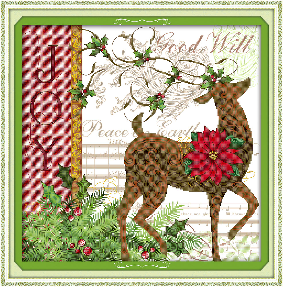 Christmas deer flower forest home decor paintings ,Handmade Cross Stitch Embroidery Needlework sets counted print on canvas DMC 14CT /11CT
Christmas deer flower forest home decor paintings ,Handmade Cross Stitch Embroidery Needlework sets counted print on canvas DMC 14CT /11CT