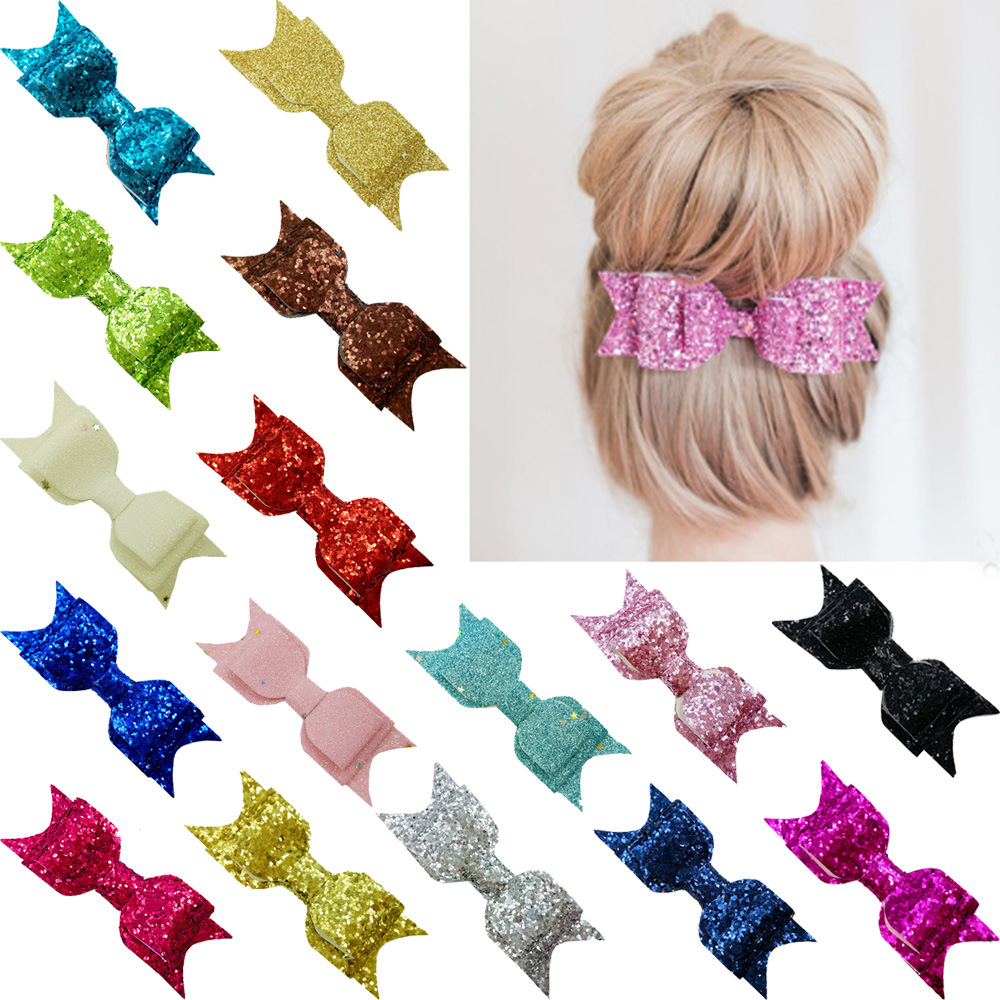 Hot Fashion new girl's large shinning gold glitter bow hairpin 16 colors optional kids sequins headwear lady hairpin hair accessories, As picture
Hot Fashion new girl's large shinning gold glitter bow hairpin 16 colors optional kids sequins headwear lady hairpin hair accessories, As picture