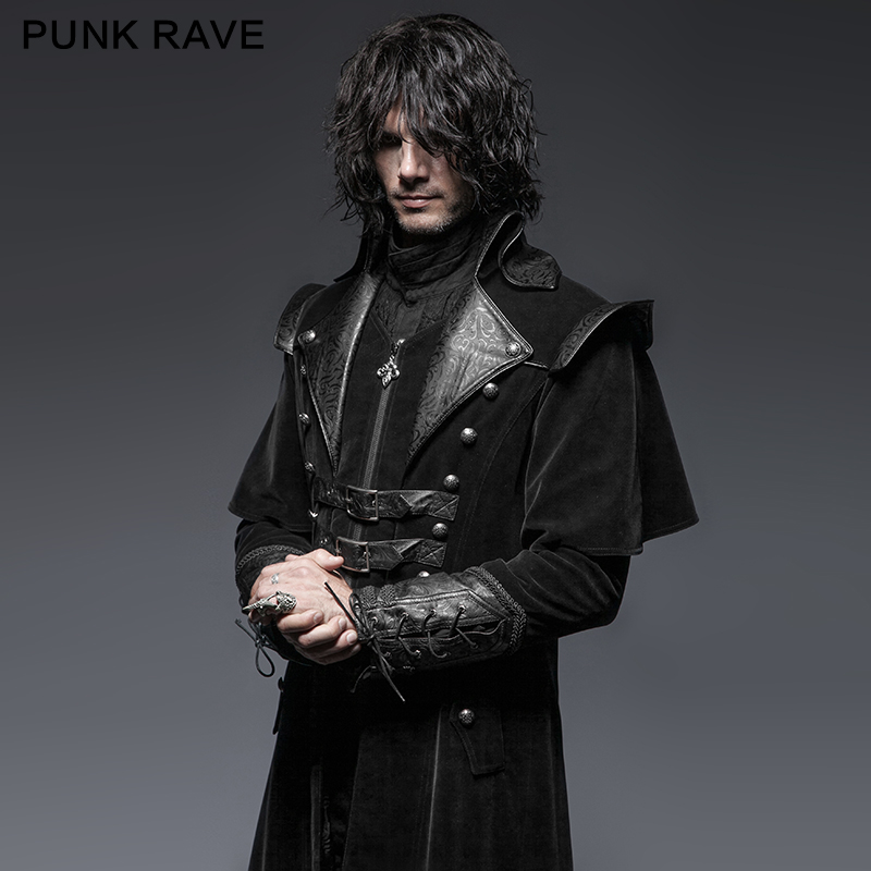 PUNK RAVE Gothic Leather Belts Crimp Shoulder Zip-lined Men Long Trench Coat Black Jacket Overcoats Halloween Christmas Party
PUNK RAVE Gothic Leather Belts Crimp Shoulder Zip-lined Men Long Trench Coat Black Jacket Overcoats Halloween Christmas Party