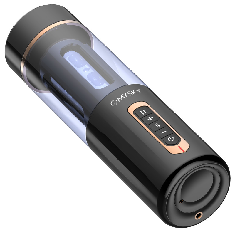 OMYSKY Intelligent Male Masturbator Sex Toys For Men Bluetooth Interact With Phone Real Vagina Pussy Handsfree Adult Sex Product S18101709