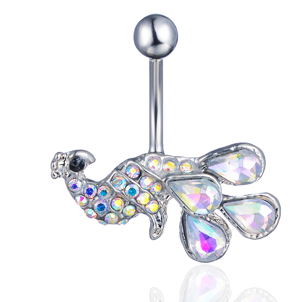 YYJFF D0157-1 ( 3 colors ) The peacock style Belly Button Navel Rings with mix piercing jewelry body ,