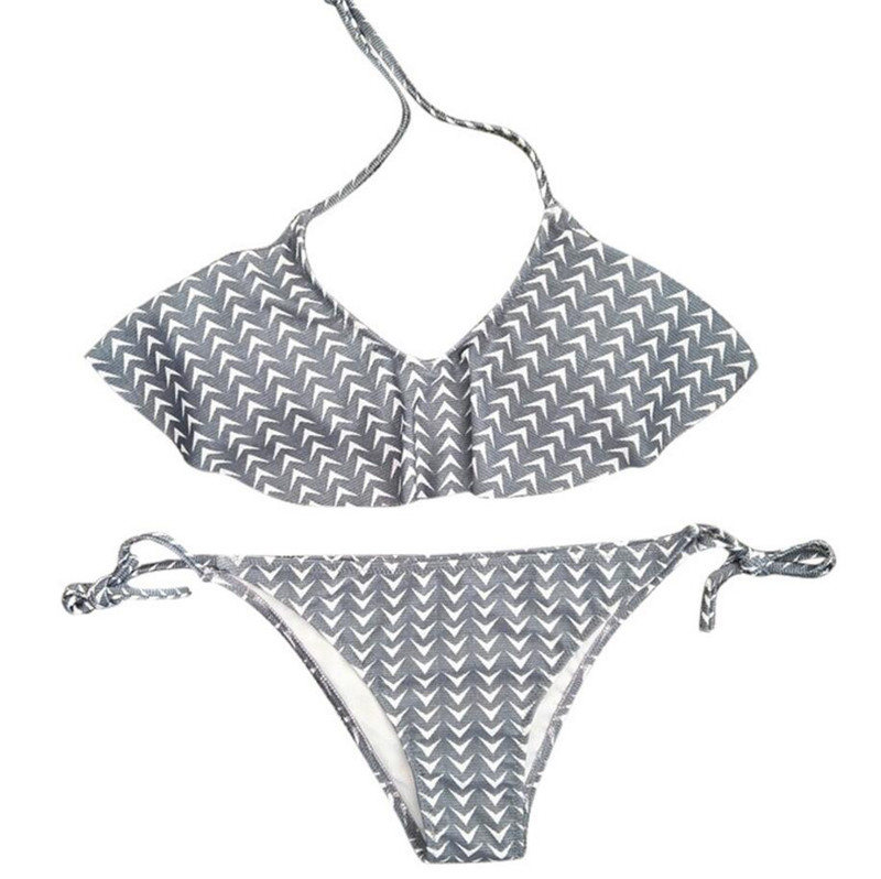 Swimwear Sexy Women Bikini Set Vest Top Bottom Set Push up Print Arrow Style Swimwear Gray Swimsuit Bathing Suit Bikin Female Underwear
Swimwear Sexy Women Bikini Set Vest Top Bottom Set Push up Print Arrow Style Swimwear Gray Swimsuit Bathing Suit Bikin Female Underwear