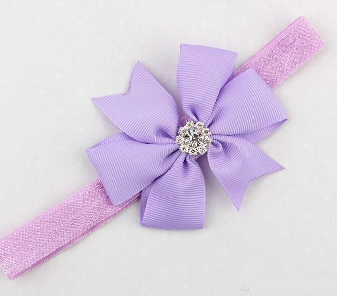 Free Shipping Wholesale 18 Colors Rhinestone Dovetail Bow Baby Girl Headbands Headband Jewelry Children Hairband Girls Hair Bows Accessories