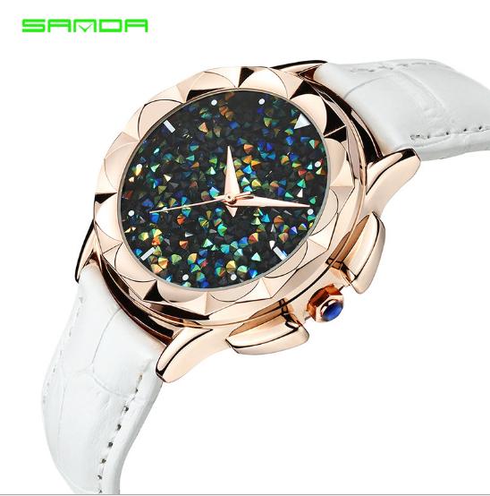 Sanda Flower Shape Three-dimensional Ms. Watch Quartz Diamond Student Leather Belt Trend Waterproof Watches, Red
Sanda Flower Shape Three-dimensional Ms. Watch Quartz Diamond Student Leather Belt Trend Waterproof Watches, Red