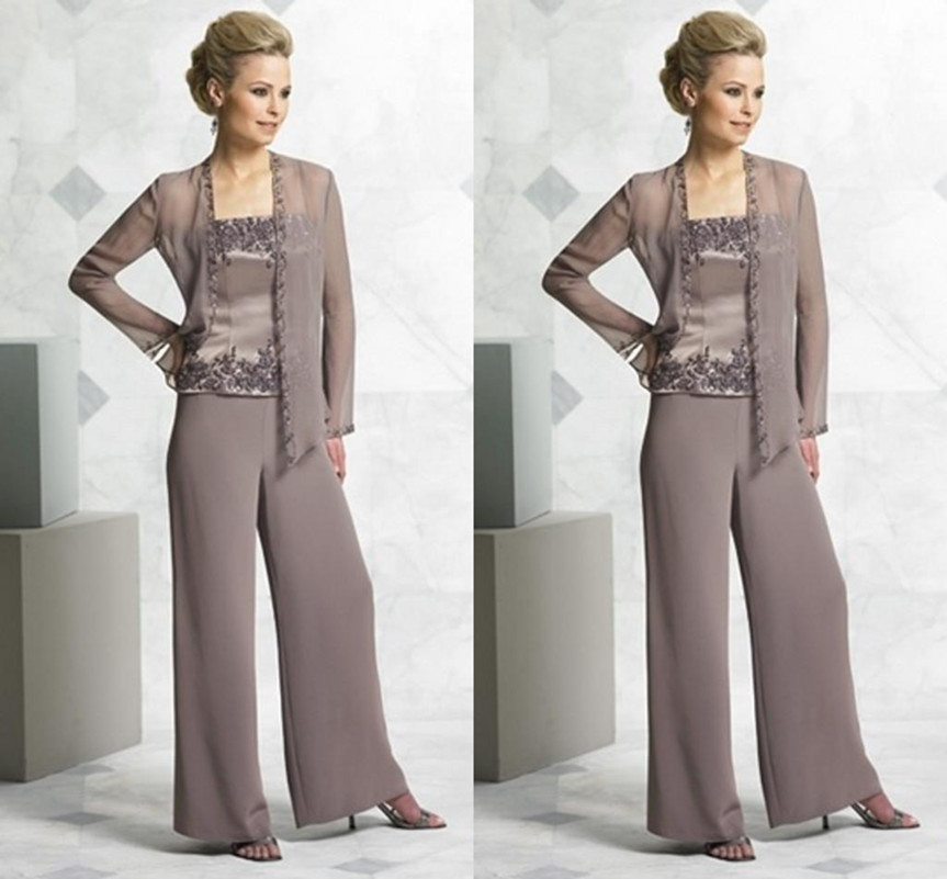 Fashion Chiffon Mother of the Bride Pant Suits Three Pieces Applique Mother Pant Suit Formal Evening Gowns
Fashion Chiffon Mother of the Bride Pant Suits Three Pieces Applique Mother Pant Suit Formal Evening Gowns
