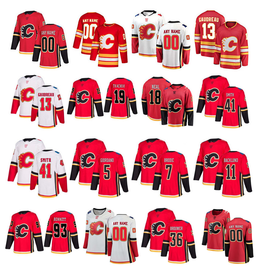 Customized Calgary Flames Jersey Johnny Gaudreau Matthew Tkachuk James Neal Mike Smith Monahan Mark Giordano Bennett Kulak Stitched Hockey, Black;red
Customized Calgary Flames Jersey Johnny Gaudreau Matthew Tkachuk James Neal Mike Smith Monahan Mark Giordano Bennett Kulak Stitched Hockey, Black;red