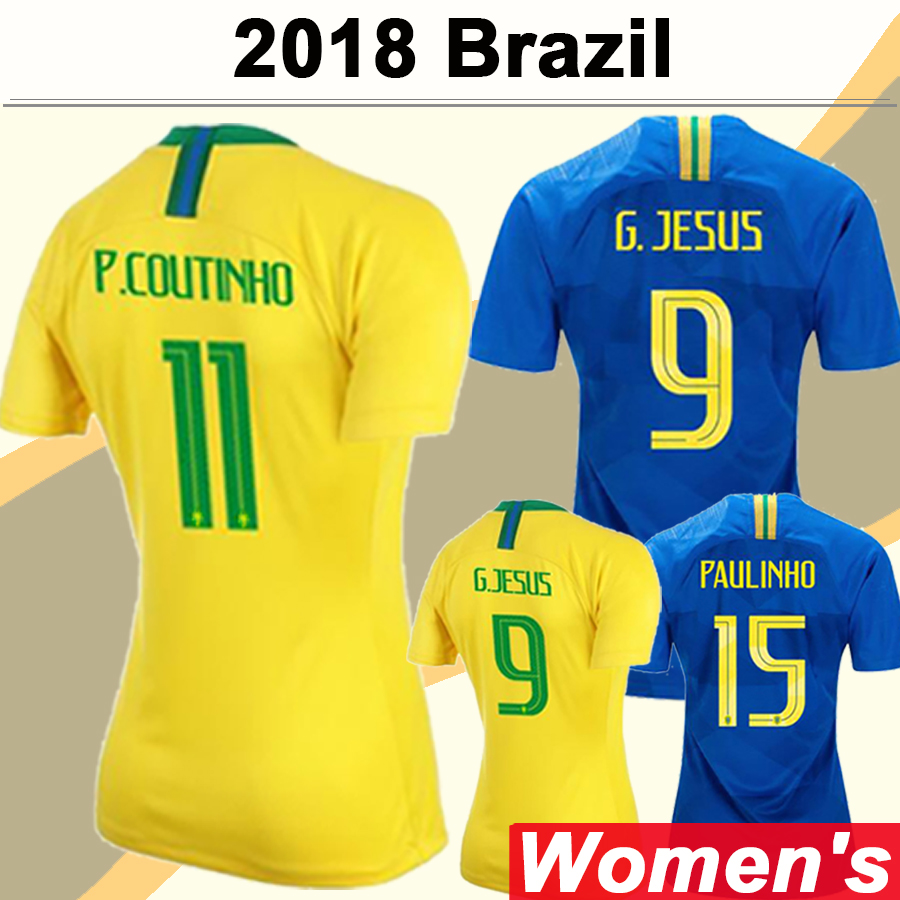 2018 World Cup Women Soccer Jerseys National Team G.JESUS PAULINHO P.COUTINHO D.COSTA WILLIAN Home Away Football Shirts Uniforms
2018 World Cup Women Soccer Jerseys National Team G.JESUS PAULINHO P.COUTINHO D.COSTA WILLIAN Home Away Football Shirts Uniforms