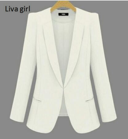 White 4XL Plus Size Womens Business Suits Spring Autumn All-match women Blazers Jackets Short Slim long-sleeve Blazer Women Suit, Black
White 4XL Plus Size Womens Business Suits Spring Autumn All-match women Blazers Jackets Short Slim long-sleeve Blazer Women Suit, Black