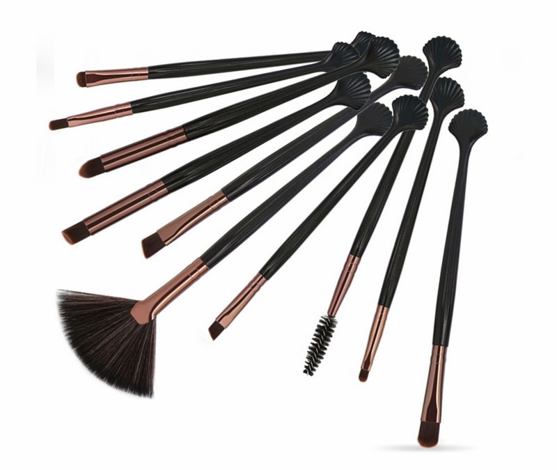 MAANGE 10Pcs Makeup Brushes Set Eye Shadow Eyebrow Eyelashes Powder Lip Eyes Make Up Brush Cosmetic Beatuy Tool Kit Maquiage